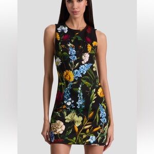 Alice + Olivia Wynell Floral Sleeveless Mini Dress Size 4 NWT